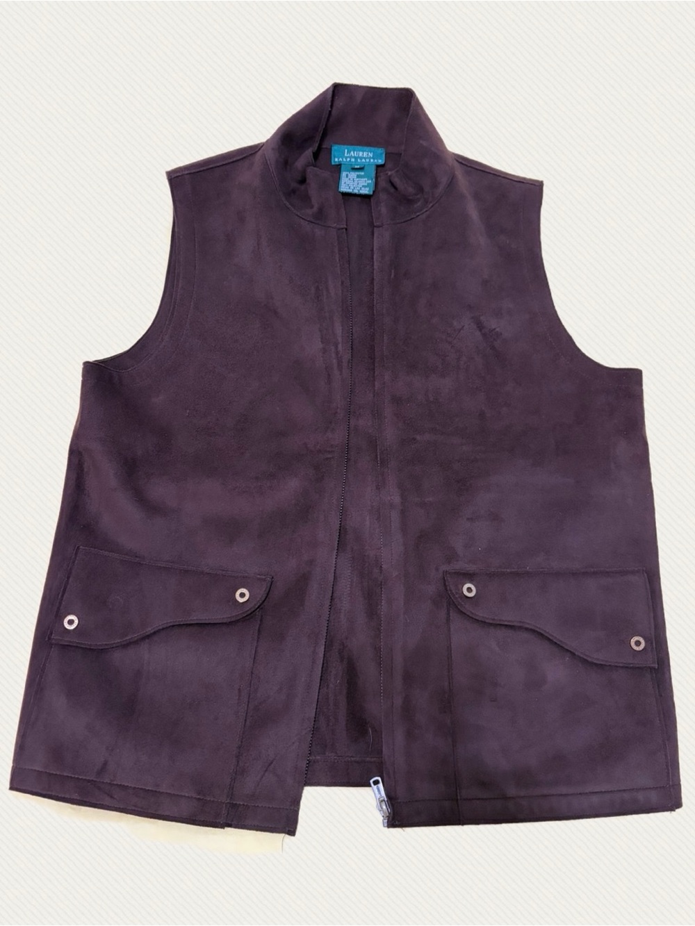 Lauren Ralph Lauren Suede Vest - Dark Brown